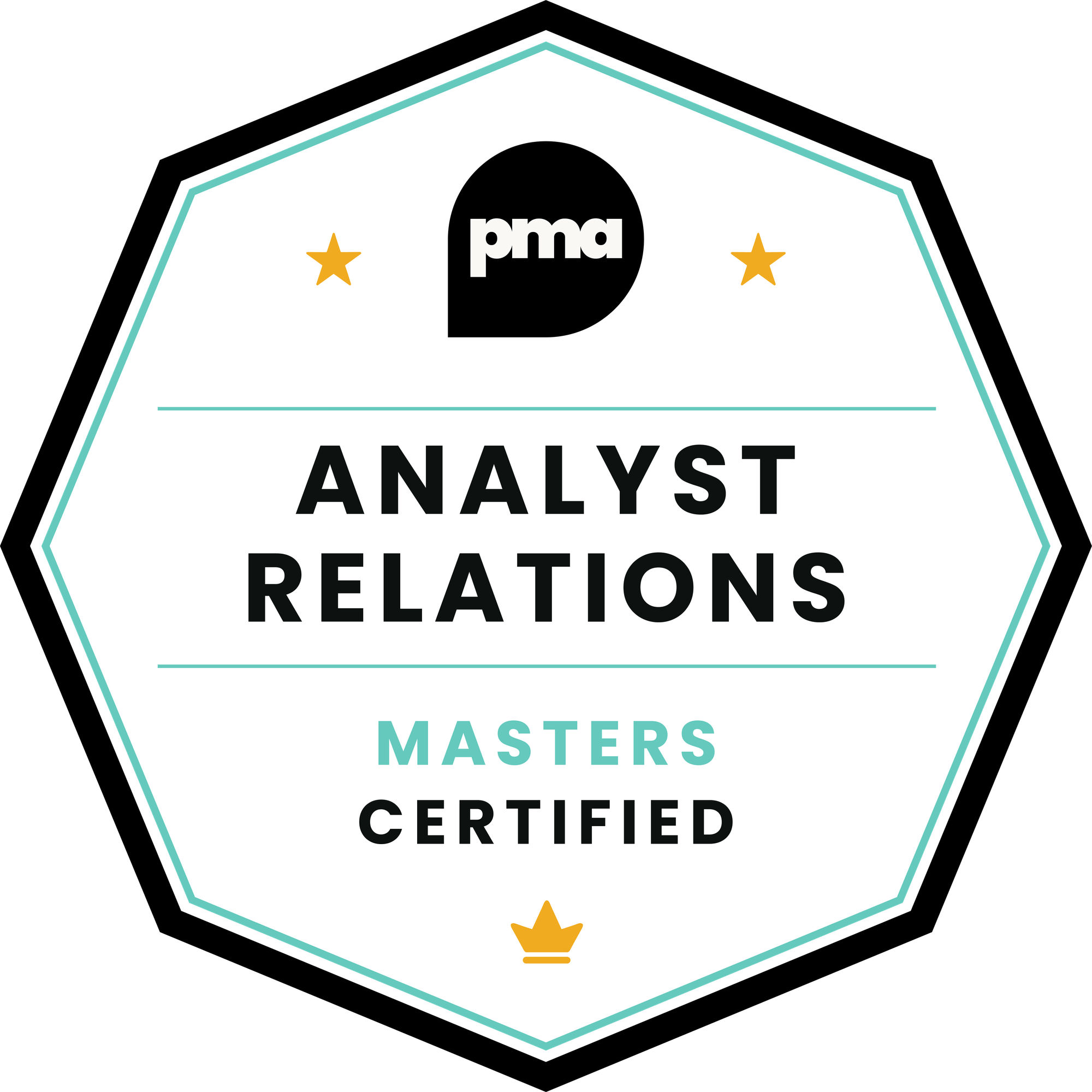 PMA Masters Analyst Relations Badge