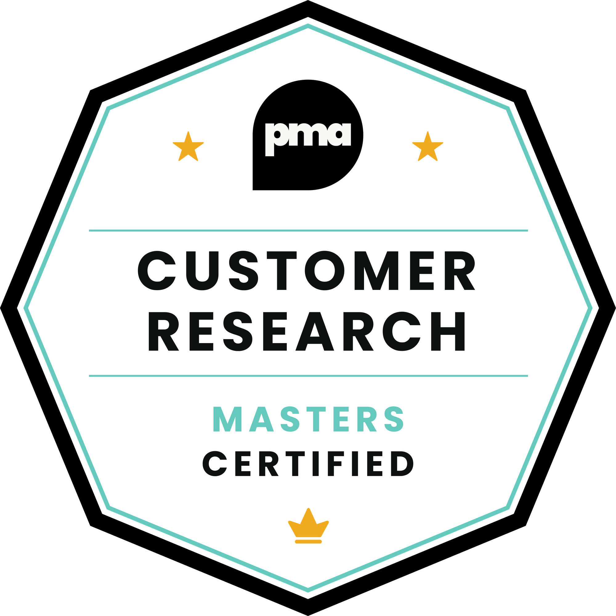 PMA Masters Customer Research Badge