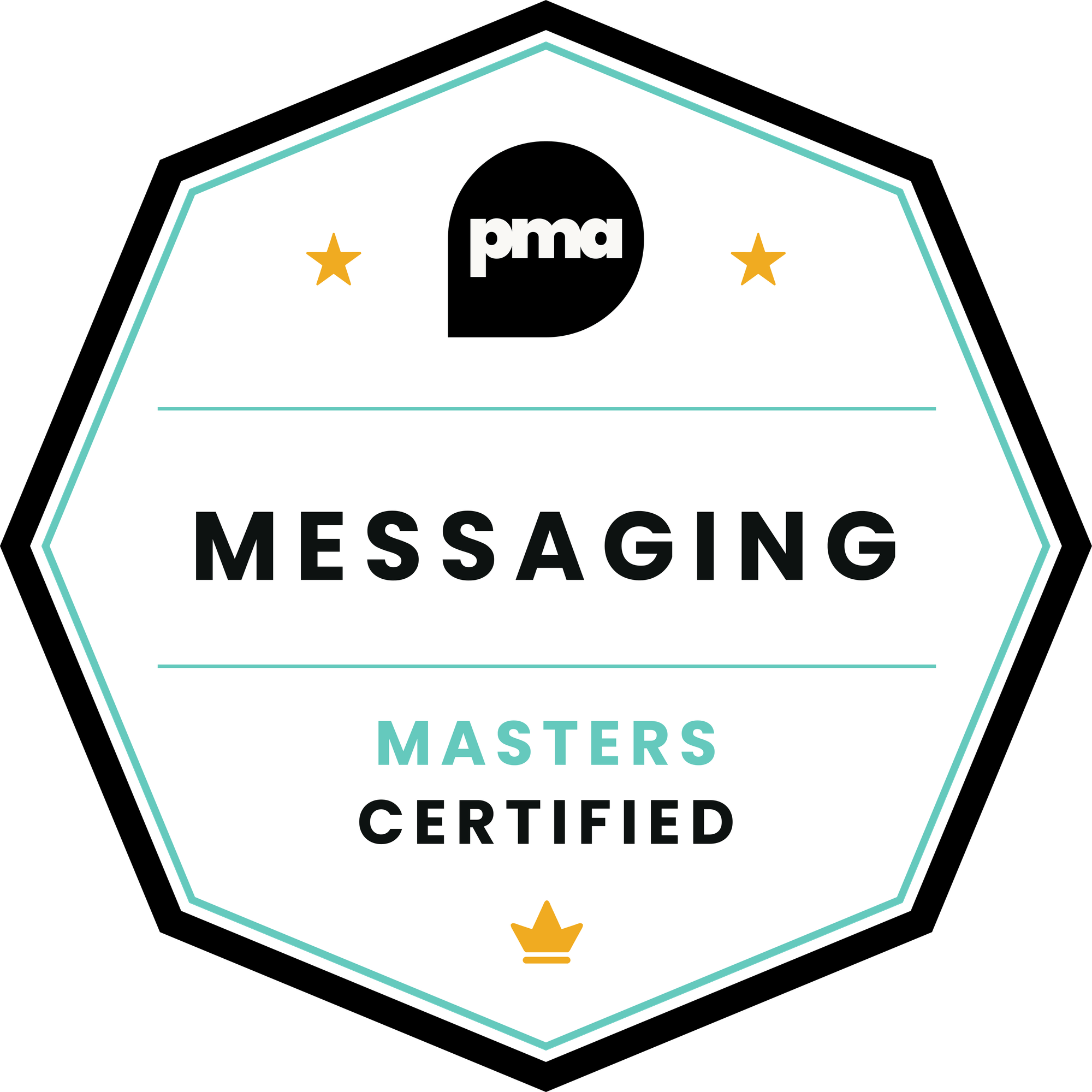PMA Masters Messaging Badge