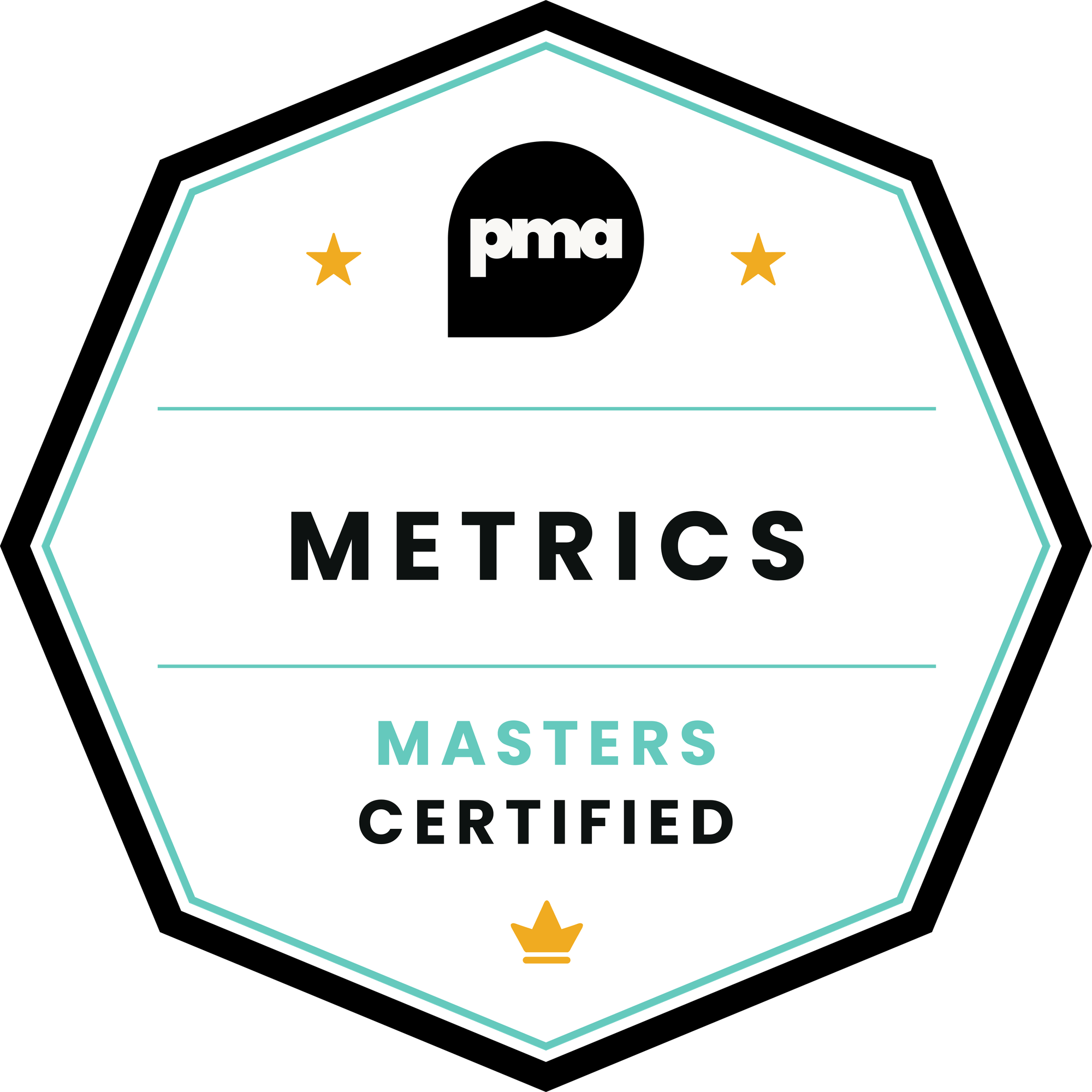 PMA Masters Metrics Badge