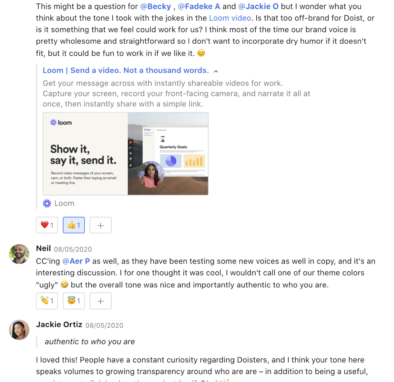 Thread about the tone of the video.