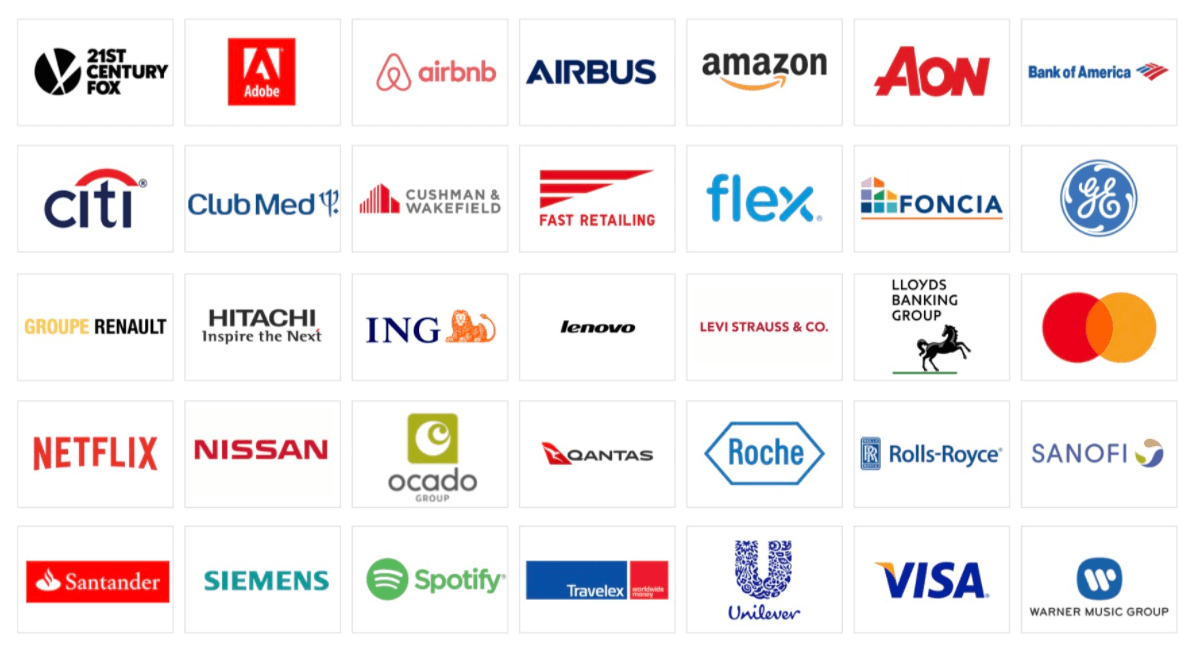 We have fantastic customers. Netflix is a fantastic customer. Amazon - they're gearing up to a million employees. More established organizations like Rolls Royce, Lloyds Banking Group.