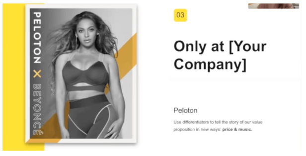 Peleton partnered with a-list celebrity Beyonce to create a sense of exclusivity and boost their brand.