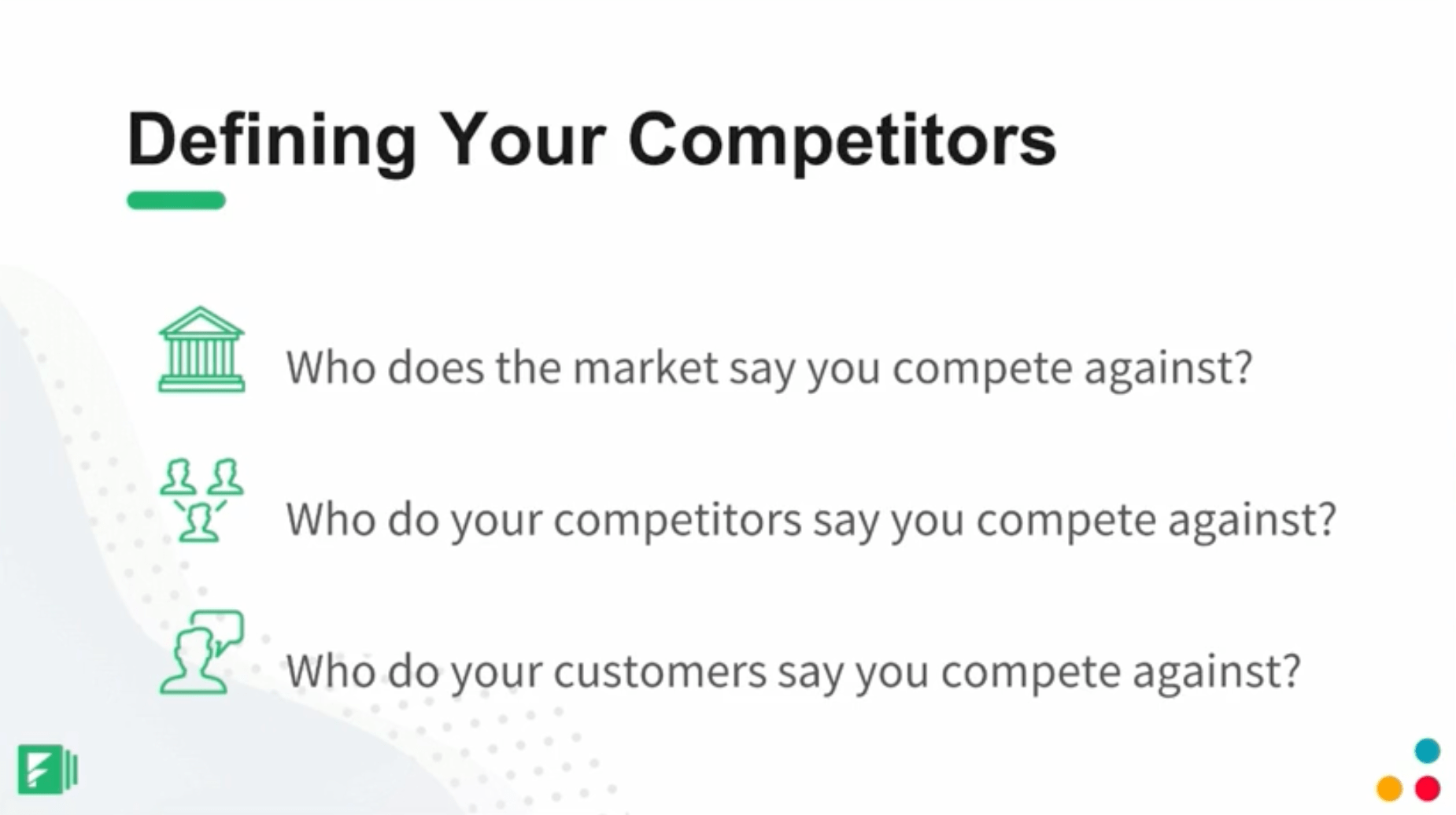 Defining your competitors.