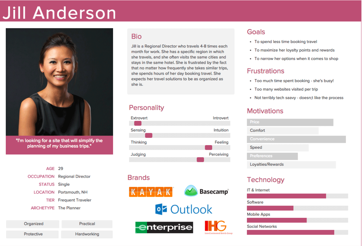 User persona example.