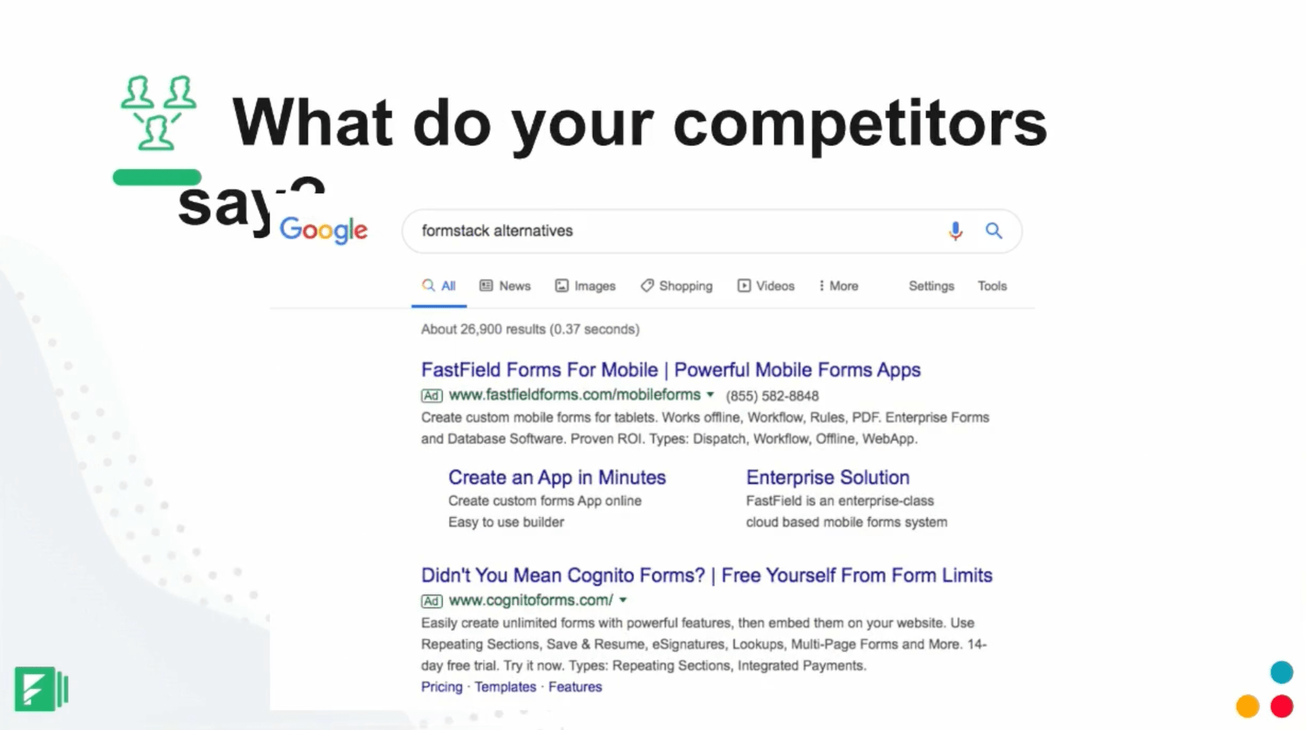 If your competitors are trying to compete against you, they obviously think they have something over you, they are filling a need that you aren't, and they can pull share away from you.