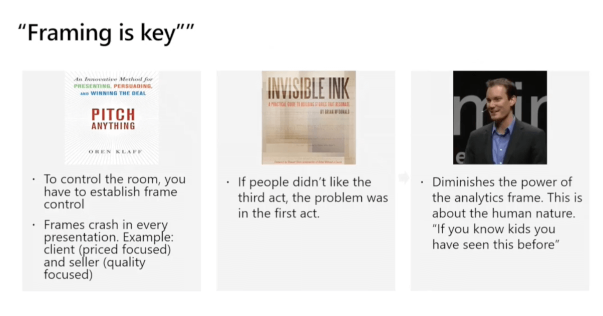 If you take just one thing away from this article, make it the concept of framing. To win your audience, you need to control the narrative frame. People receiving your message have different narratives in their minds.