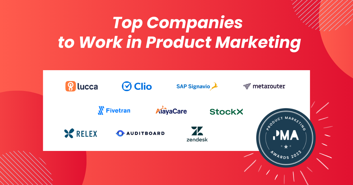 Top 10 Companies to Work in Product Marketing -- winners