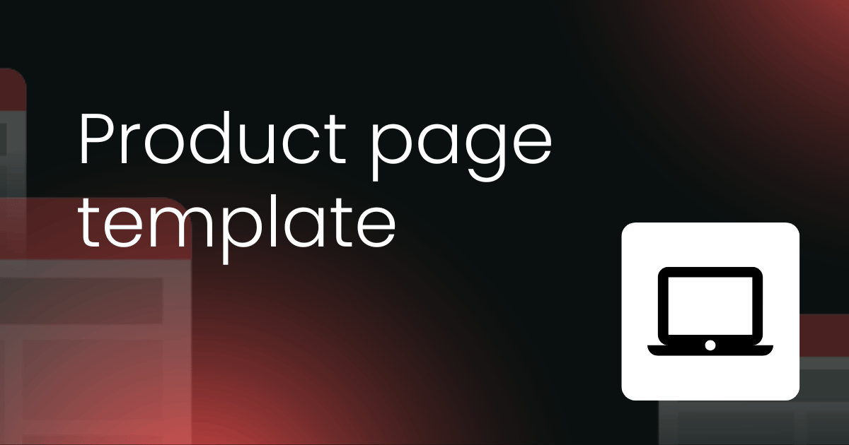 Product page template
