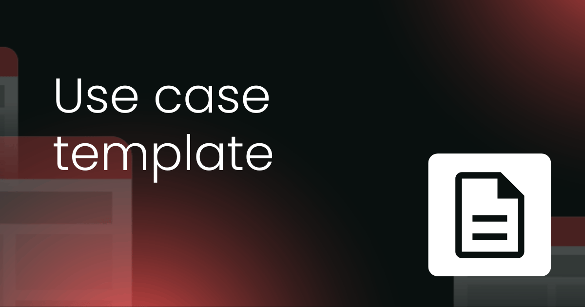 Use case template