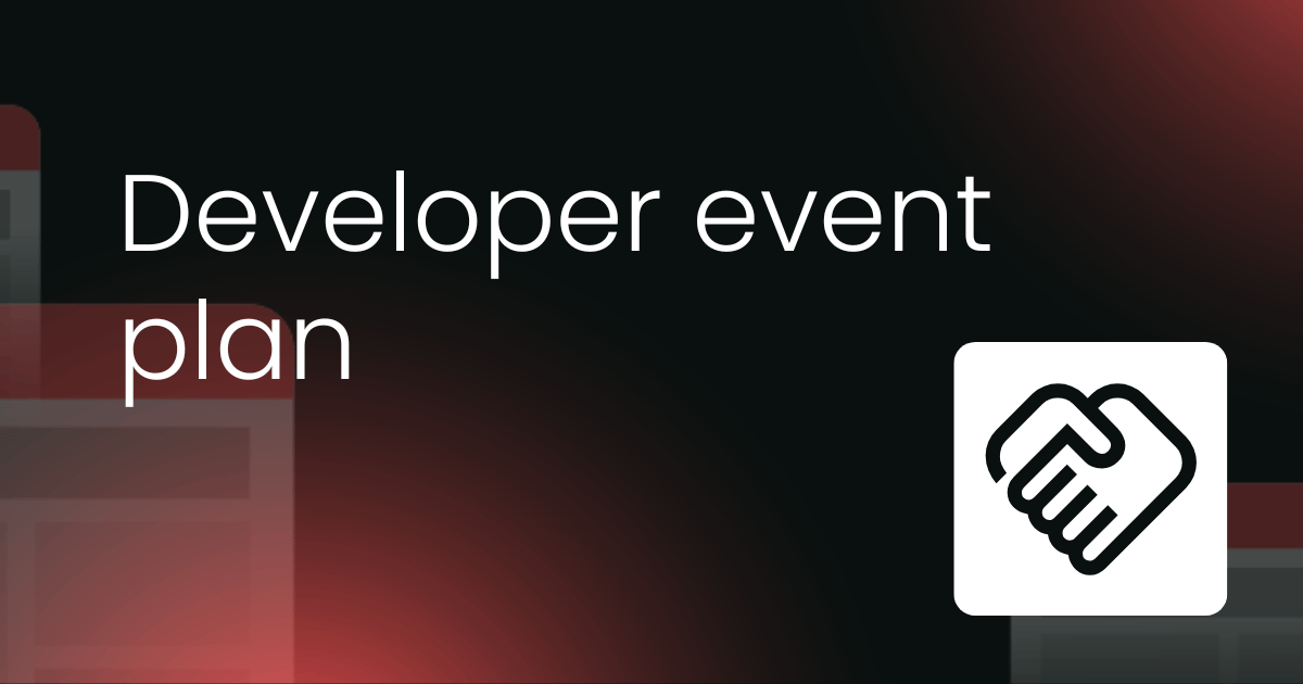 Developer event plan  template