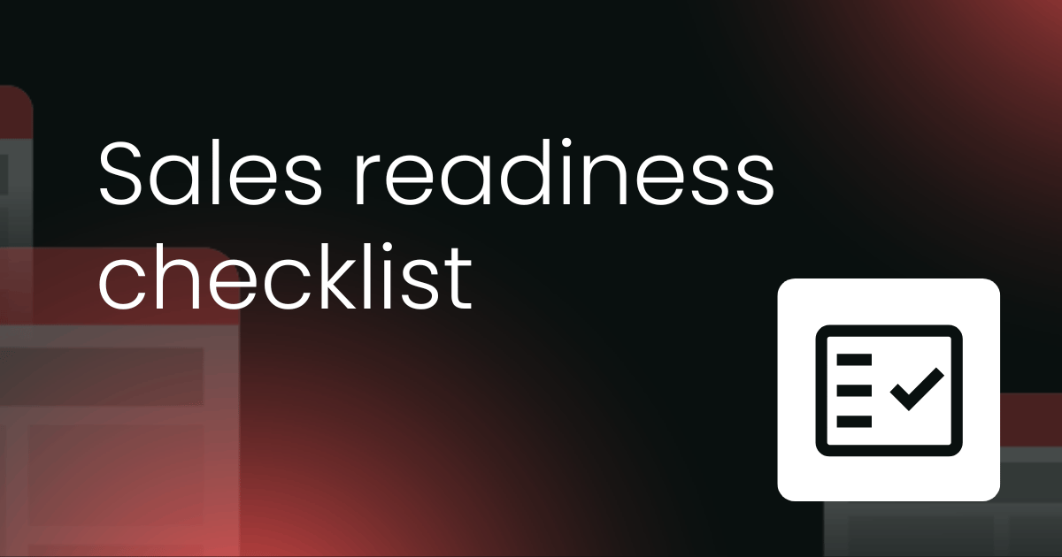 Product launch  sales readiness checklist